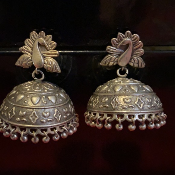 Dangle jhumka Earrings Indian Ethnic Wedding - Picture 2 of 4